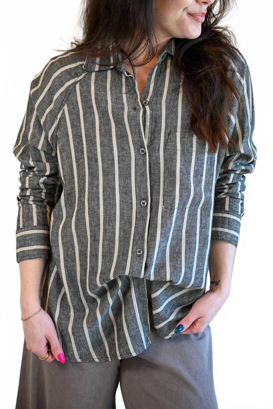 NEW Z SUPPLY women's grand avenue button up top in grey